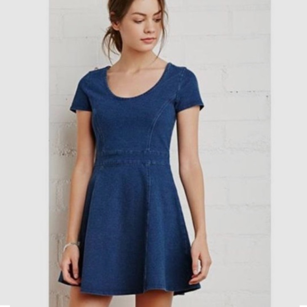 Denim a-line dress